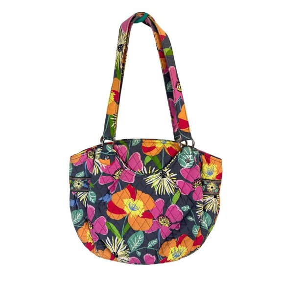 Vera Bradley Glenna Satchel in Jazzy Blooms Print with Wallet - Picture 1 of 5